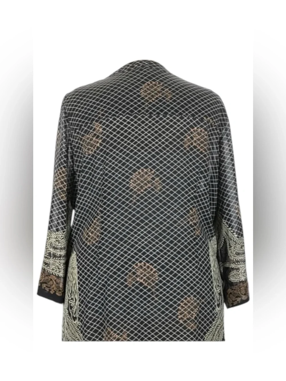 Citron~Santa Monica Beaded Peacock 
Silk Kimono Duster 
Semi-Sheer
Size 1X
NWOT - Picture 12 of 14